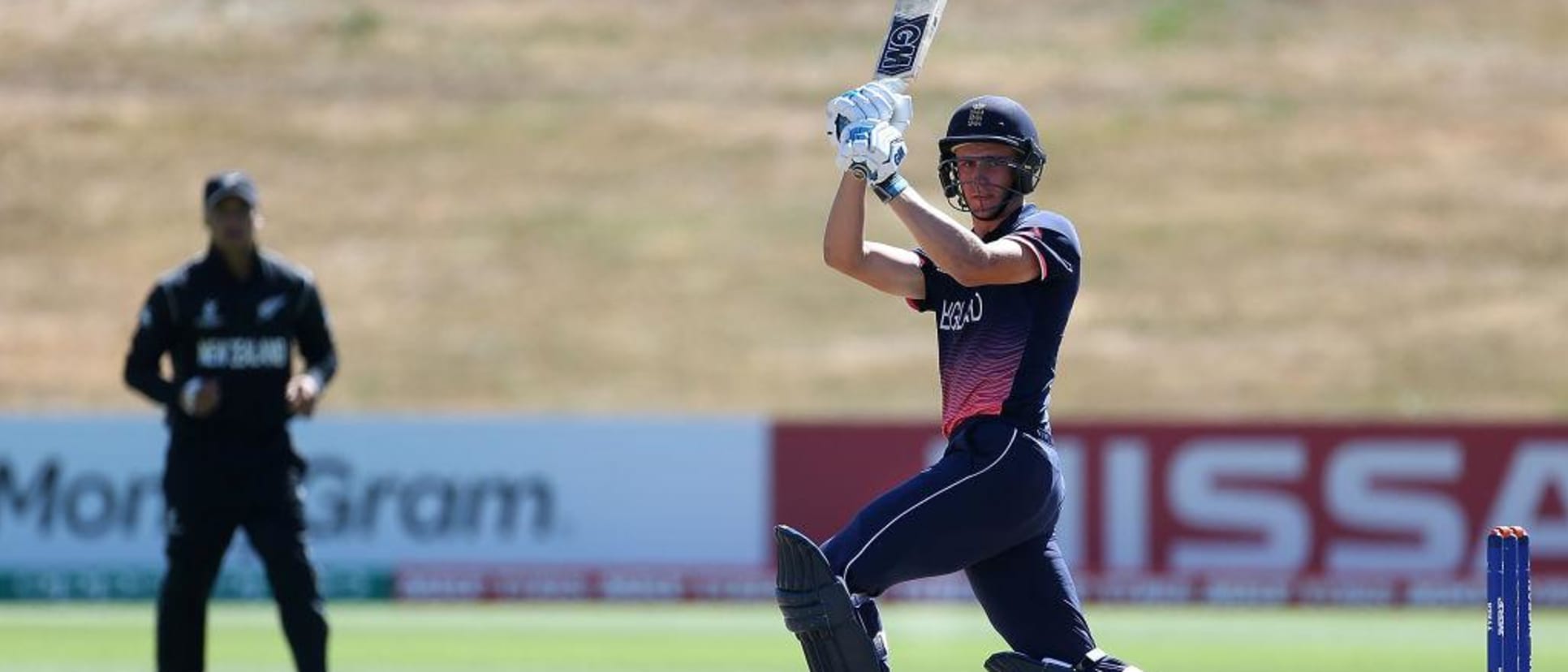 England's Will Jacks batting against New Zealand in the 2018 ICC U19 CWC