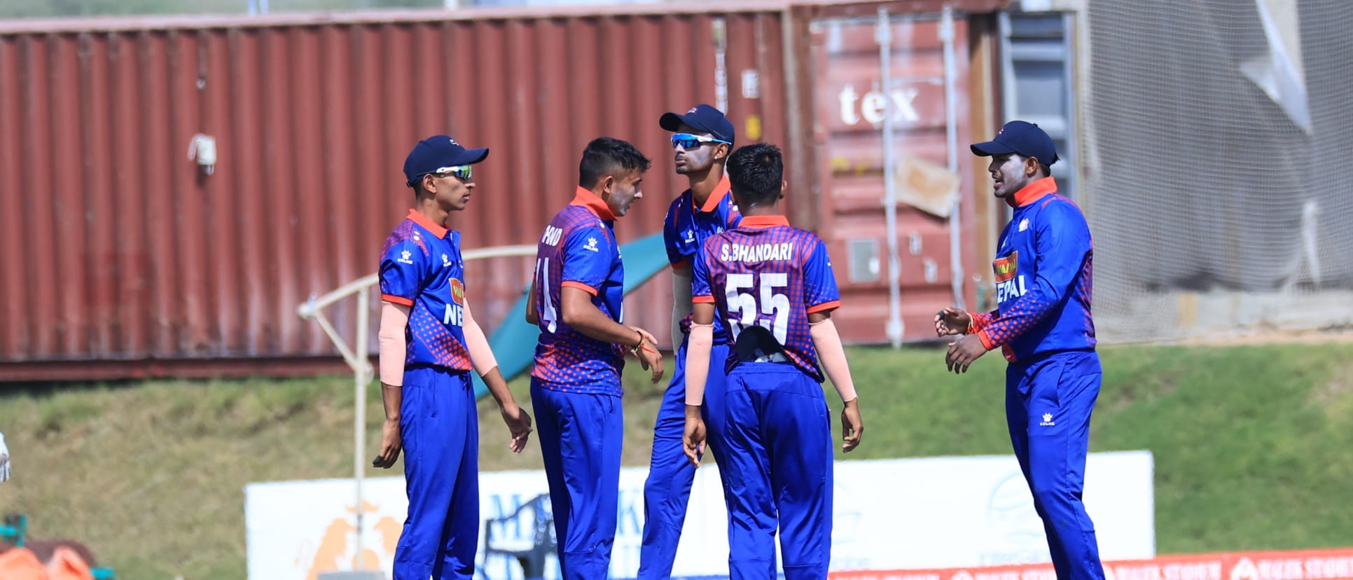 Nepal in action in the ICC Under-19 Men’s Cricket World Cup Asia Qualifier