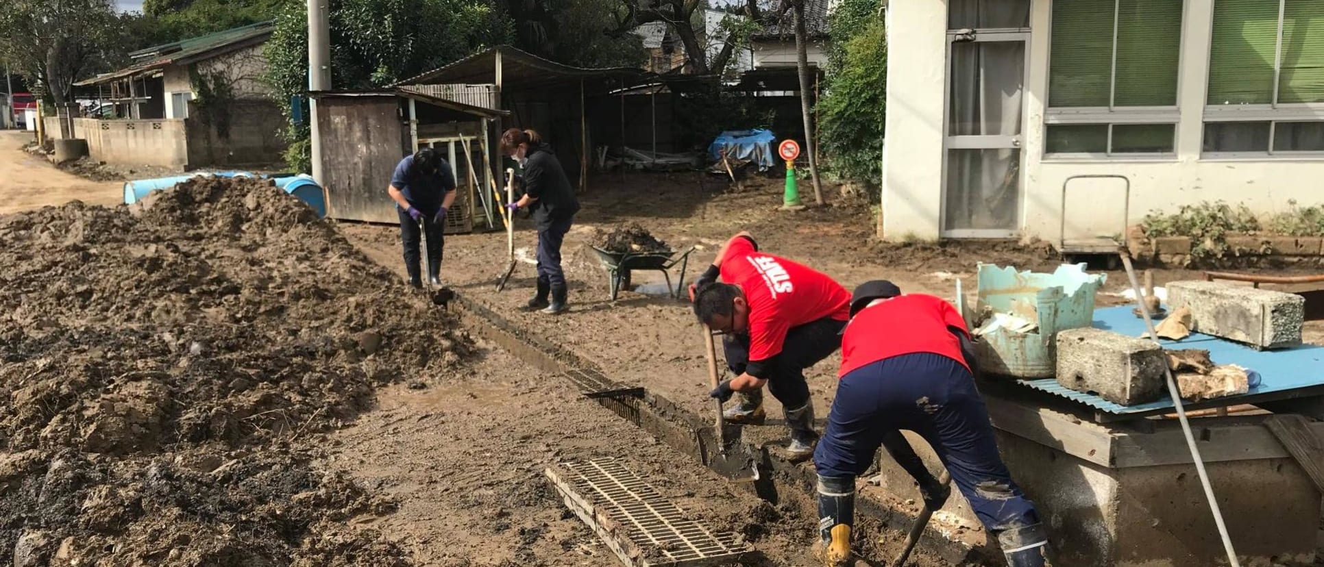 All members of the association staff gave three afternoons a week for two months after the typhoon to volunteer