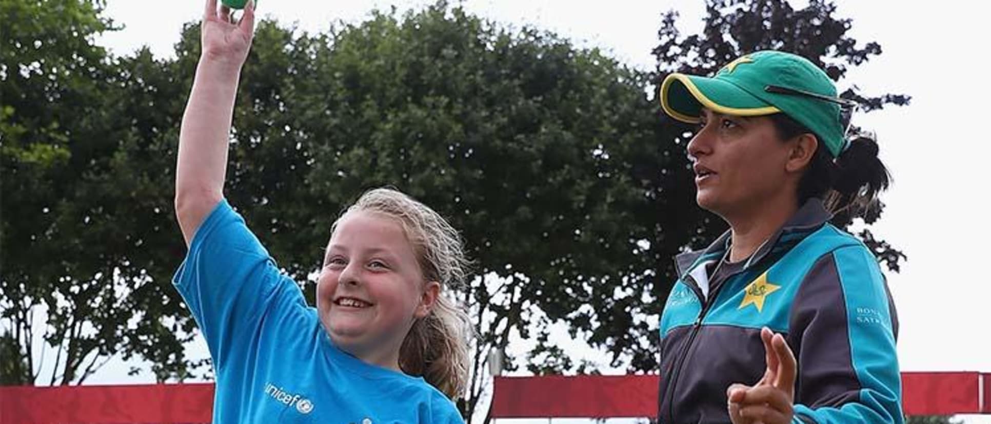 Sana Mir at the Cricket for Good clinic in Leicester