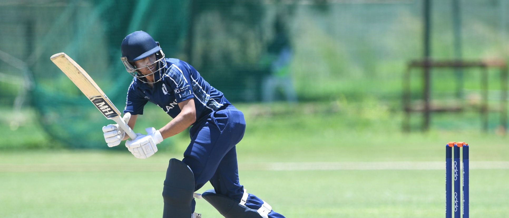 Uzzair Shah of Scotland during the ICC U19 Cricket World Cup Group C match between Zimbabwe and Scotland at Witrand Oval on January 25, 2020 in Potchefstroom, South Africa.