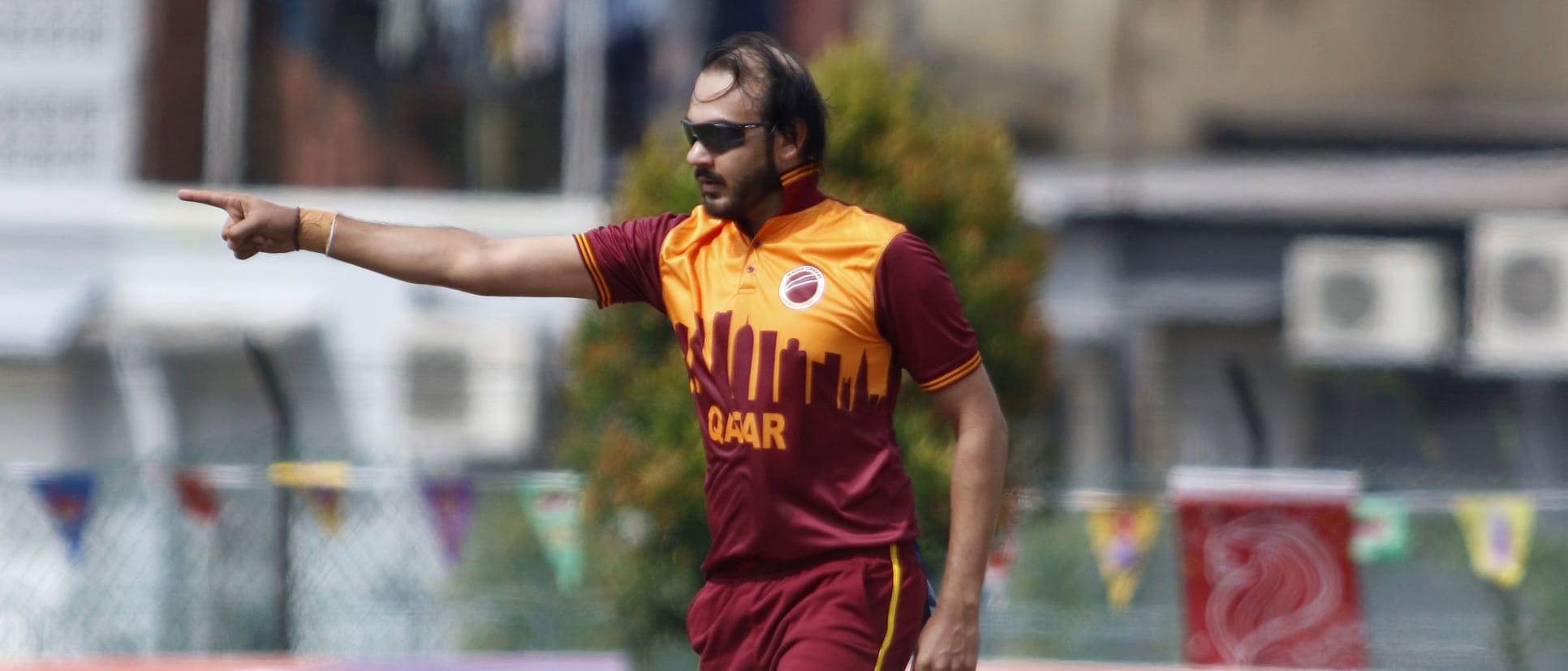 Qatar celebrate a wicket