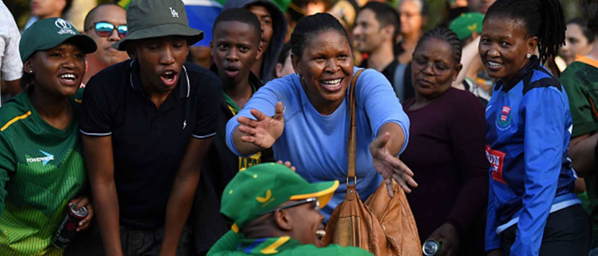 Sinalo Jafta and mother Lumka Jafta celebrating the historic achievement of reaching their first ICC Women's T20 World Cup final four months after leaving rehab