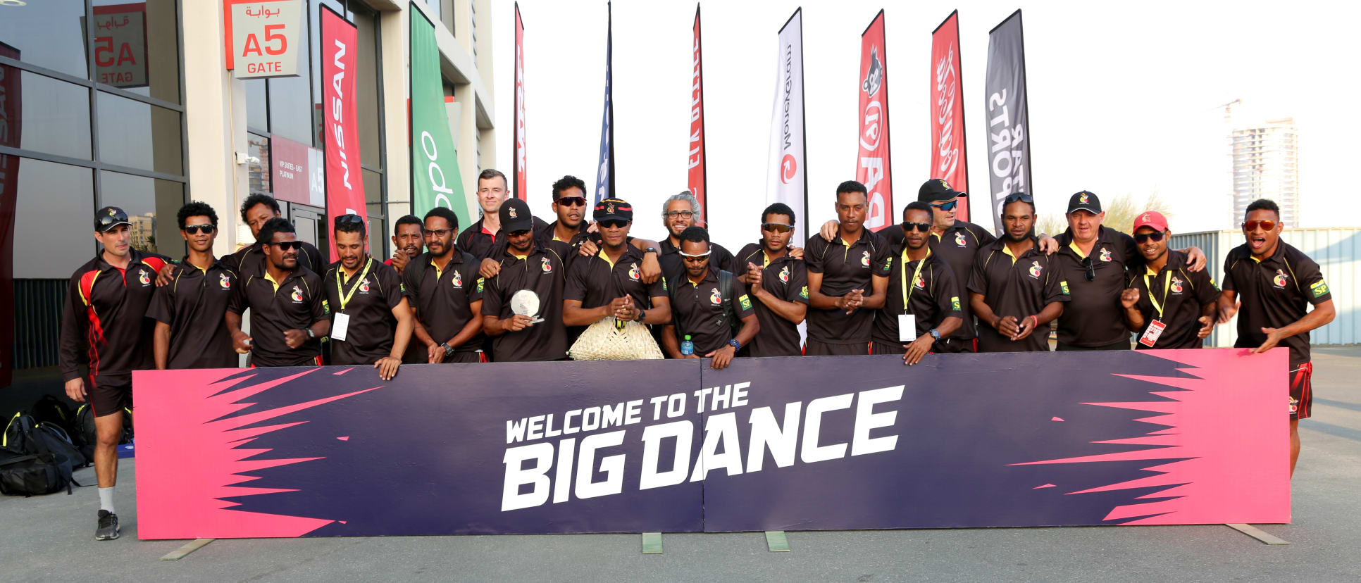 PNG celebrate going to the ICC Men's T20 World Cup in Australia