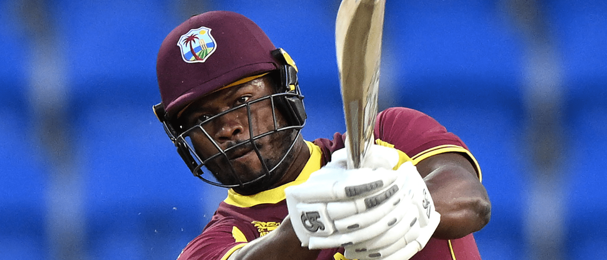 Johnson Charles of the West Indies hits a six during the ICC Men's T20 World Cup match between West Indies and Zimbabwe 1920x1080