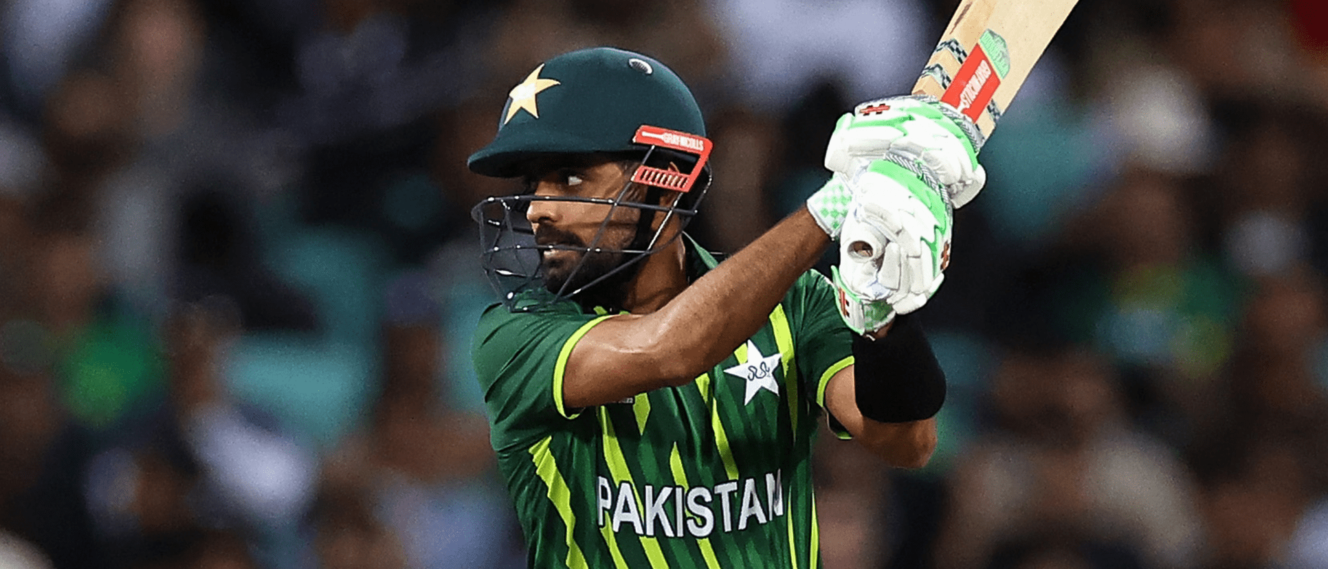 Babar Azam of Pakistan bats during the ICC Men's T20 World Cup Semi Final match between New Zealand and Pakistan 1920x1080