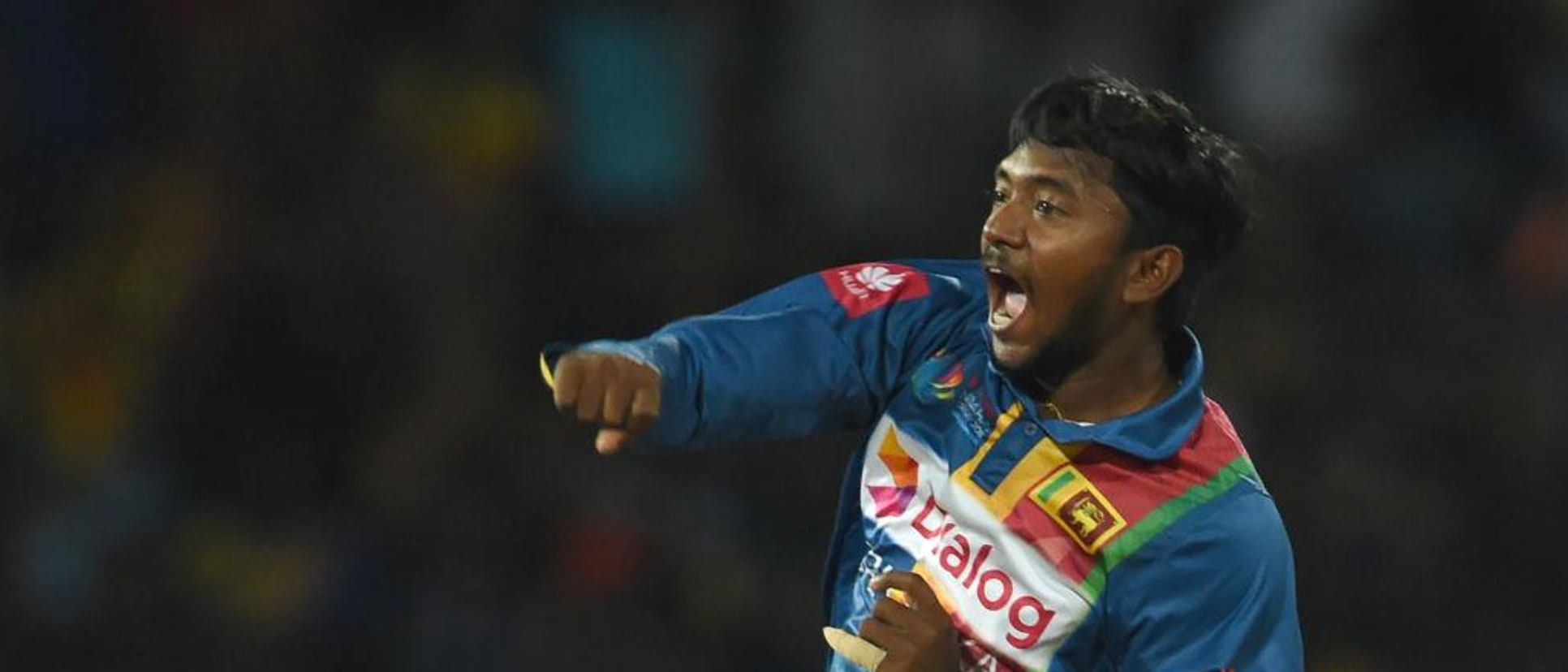 Akila Dananjaya celebrates the dismissal .jpg