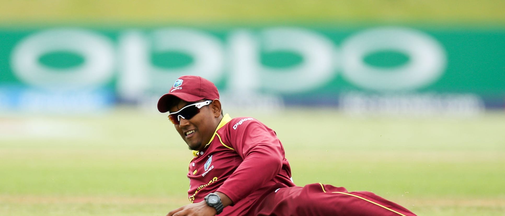 Bhaskar Yadram of the West Indies fields