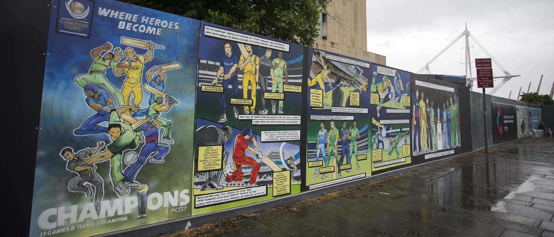 #CT17 superhero-inspired mural in Cardiff