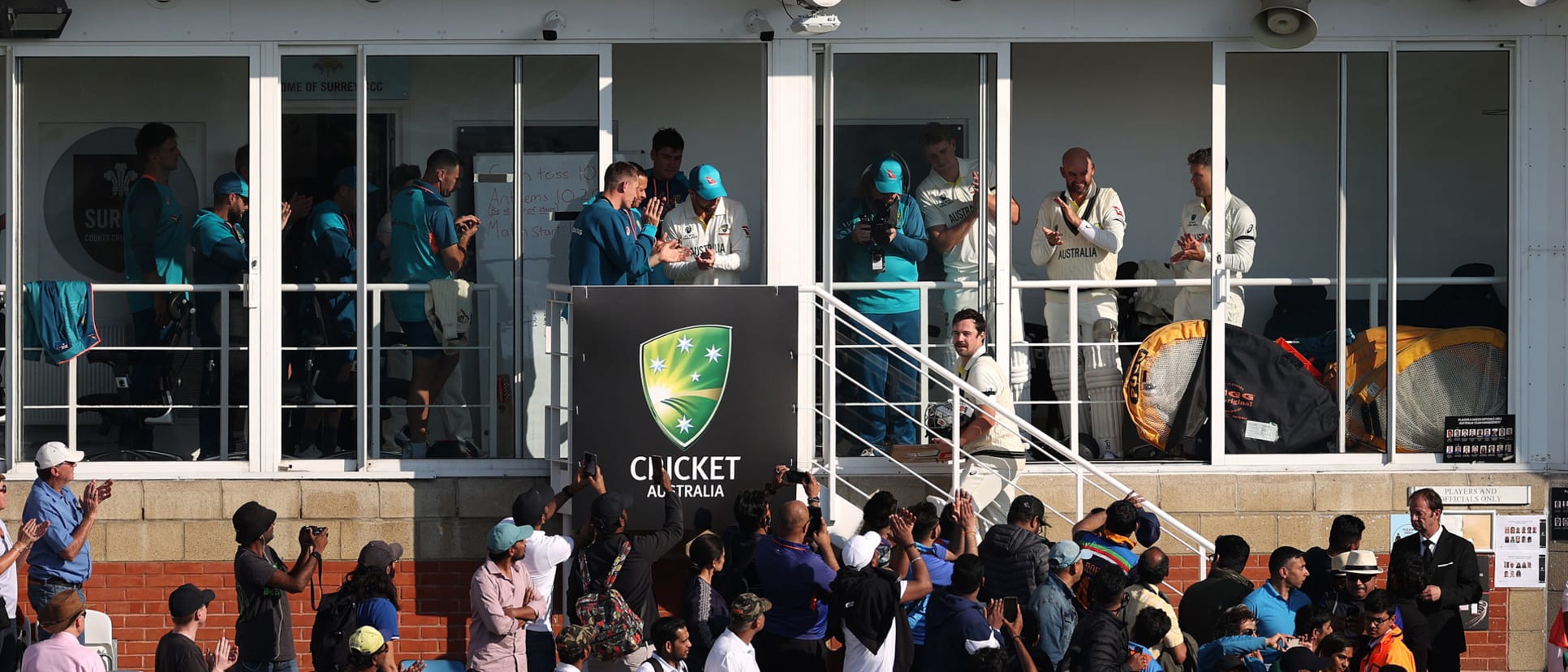 Head returns to the pavilion after the completion of play // Getty Images