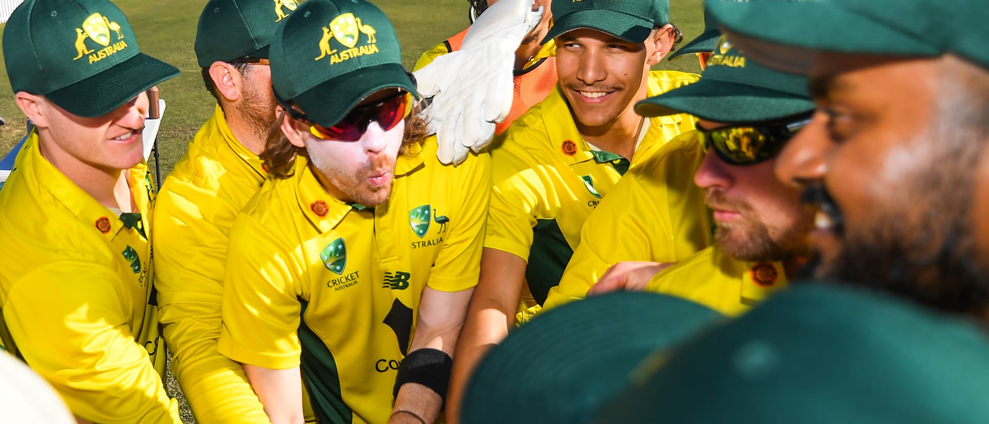 Australia players during the Inclusion Series