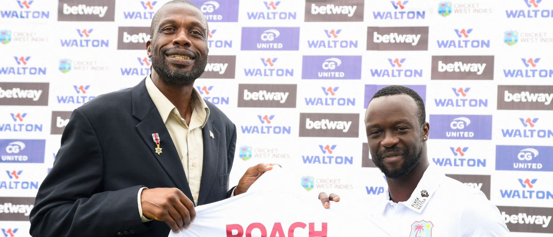 Curtly Ambrose and Kemar Roach