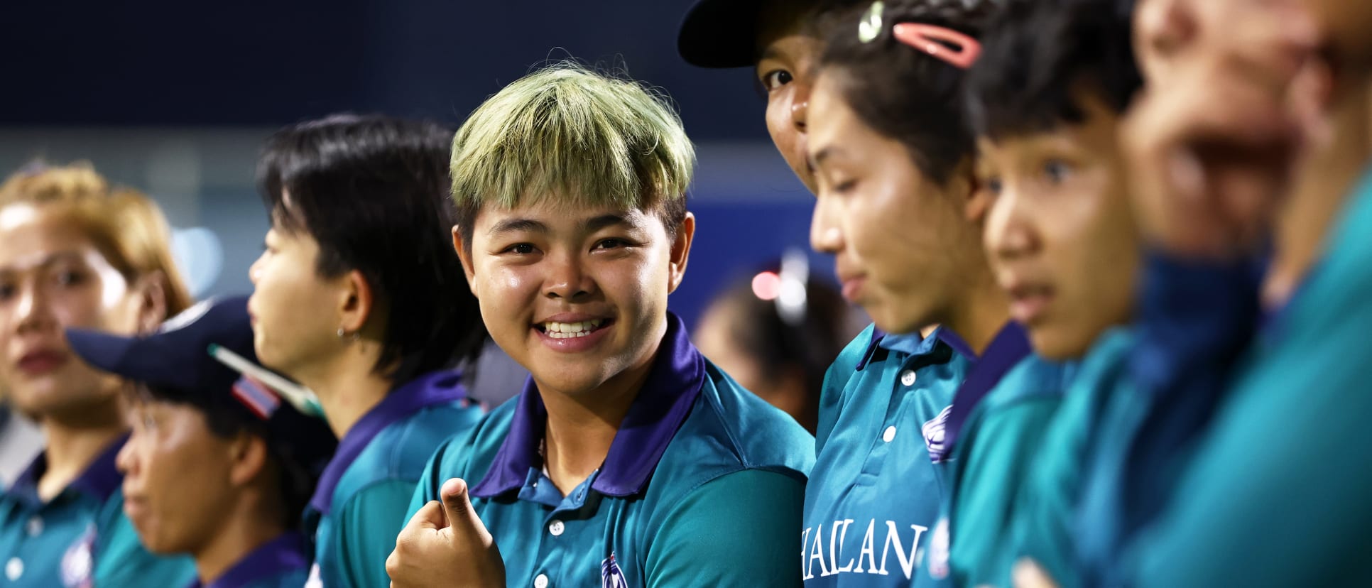 Players of Thailand look on following the ICC Women's T20 World Cup Qualifier 2024 match between Uganda and Thailand at Tolerance Oval on April 29, 2024 in Abu Dhabi, United Arab Emirates.