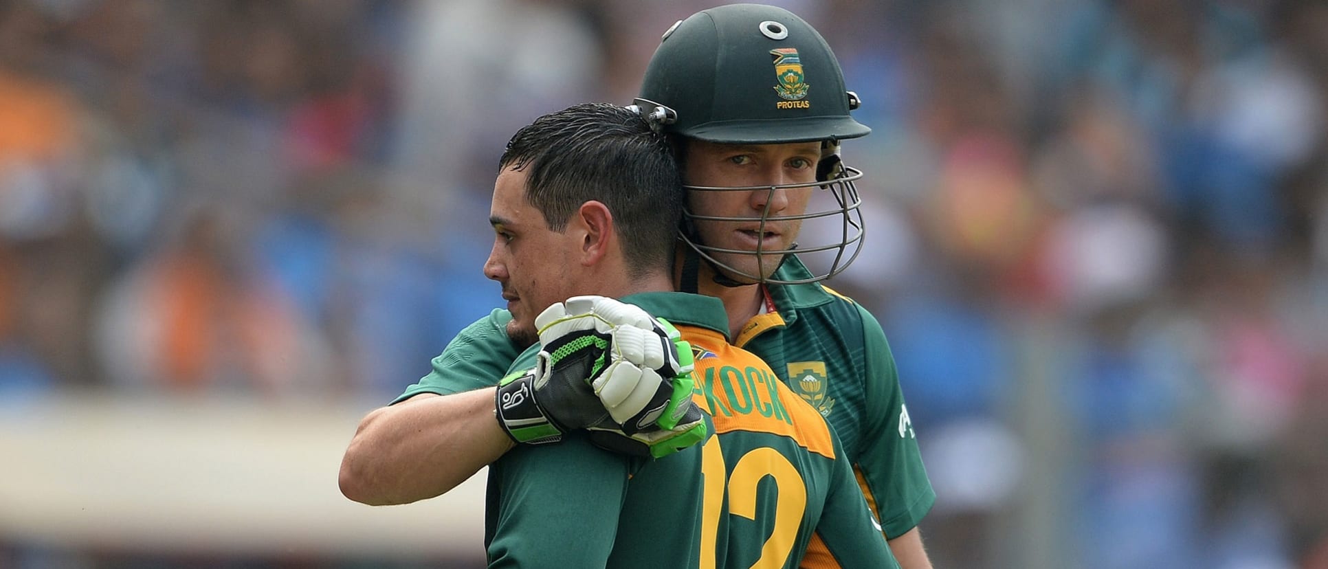 AB de Villiers and Quinton de Kock batting together in 2015 // Getty Images