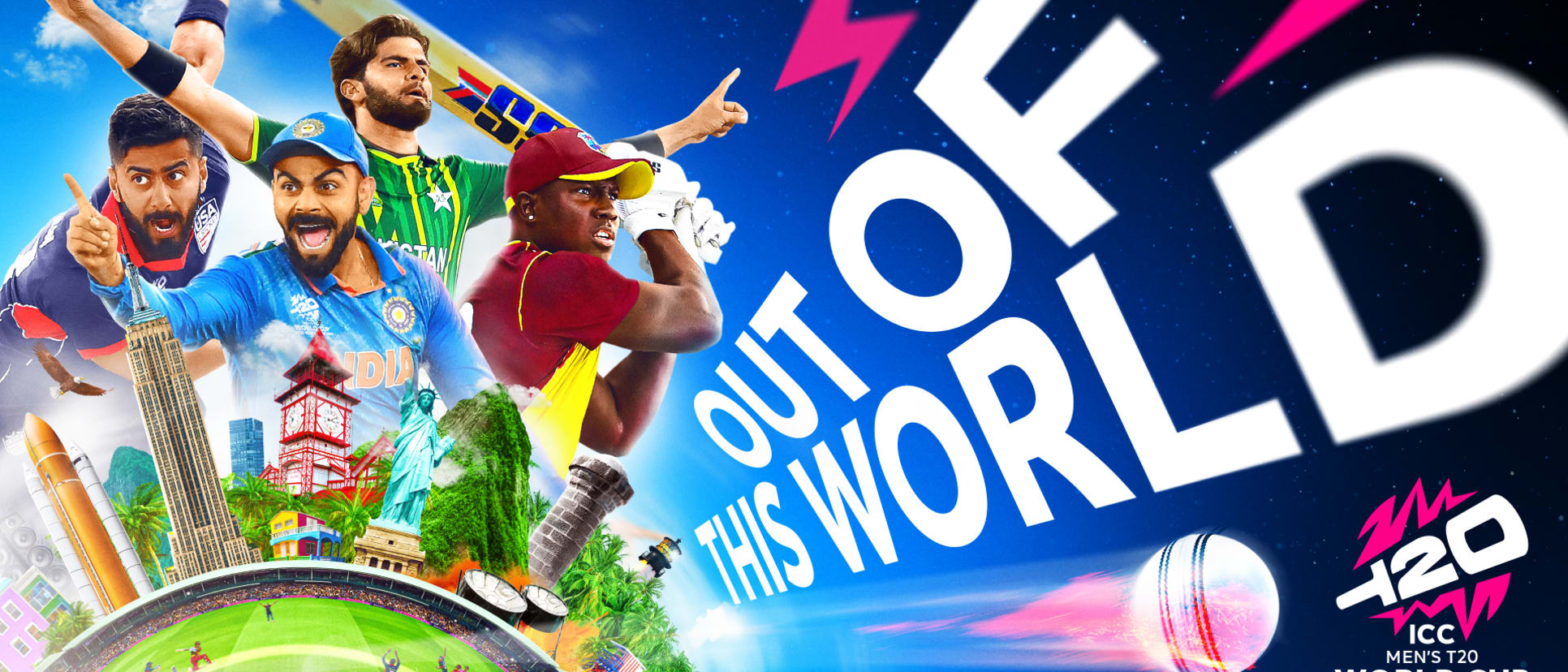 100-day countdown begins: ICC unveils 'Out of this World' Men's T20 World  Cup 2024 campaign film