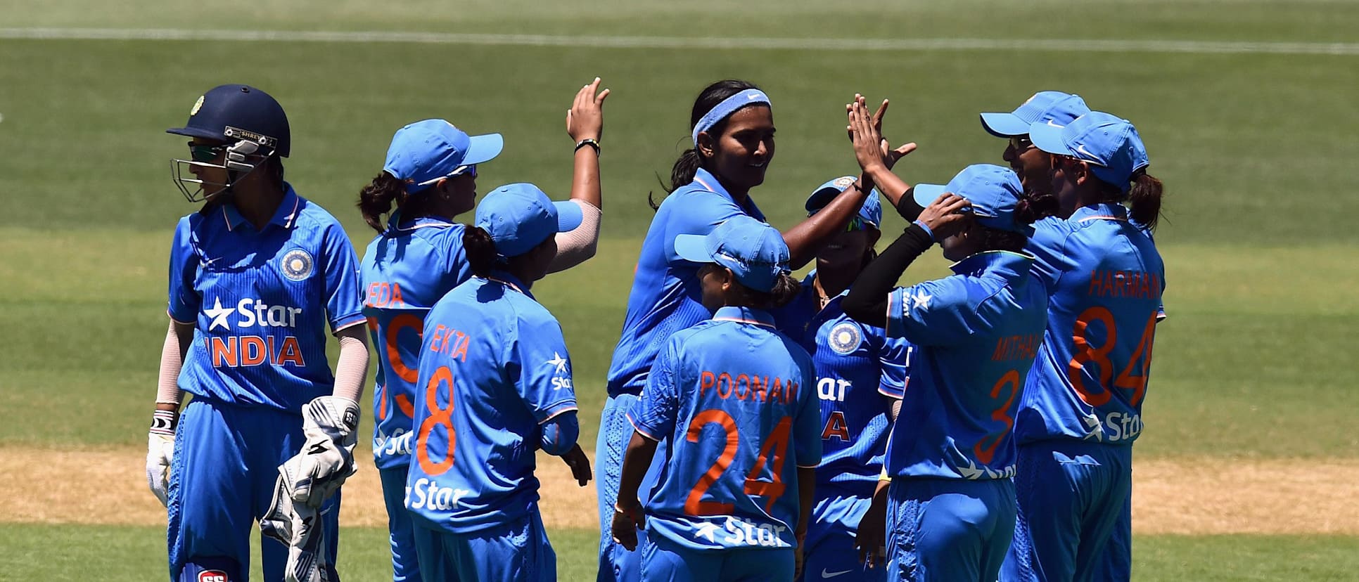 India Women's team celebrating