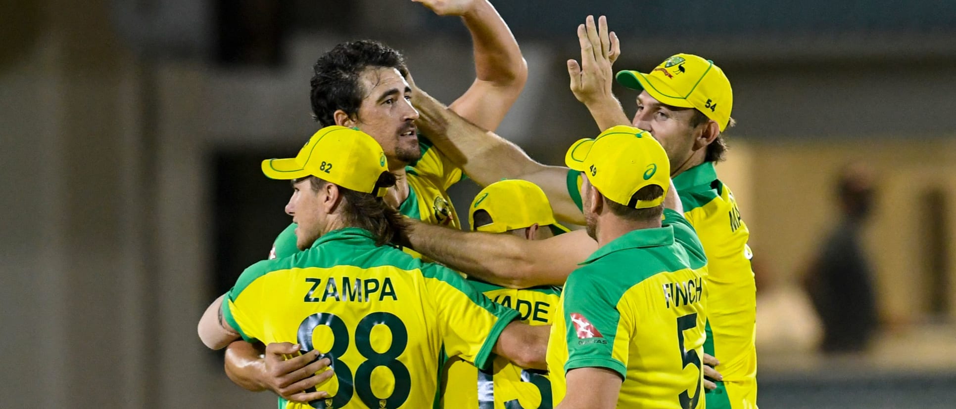 Australia celebrate victory in first ODI