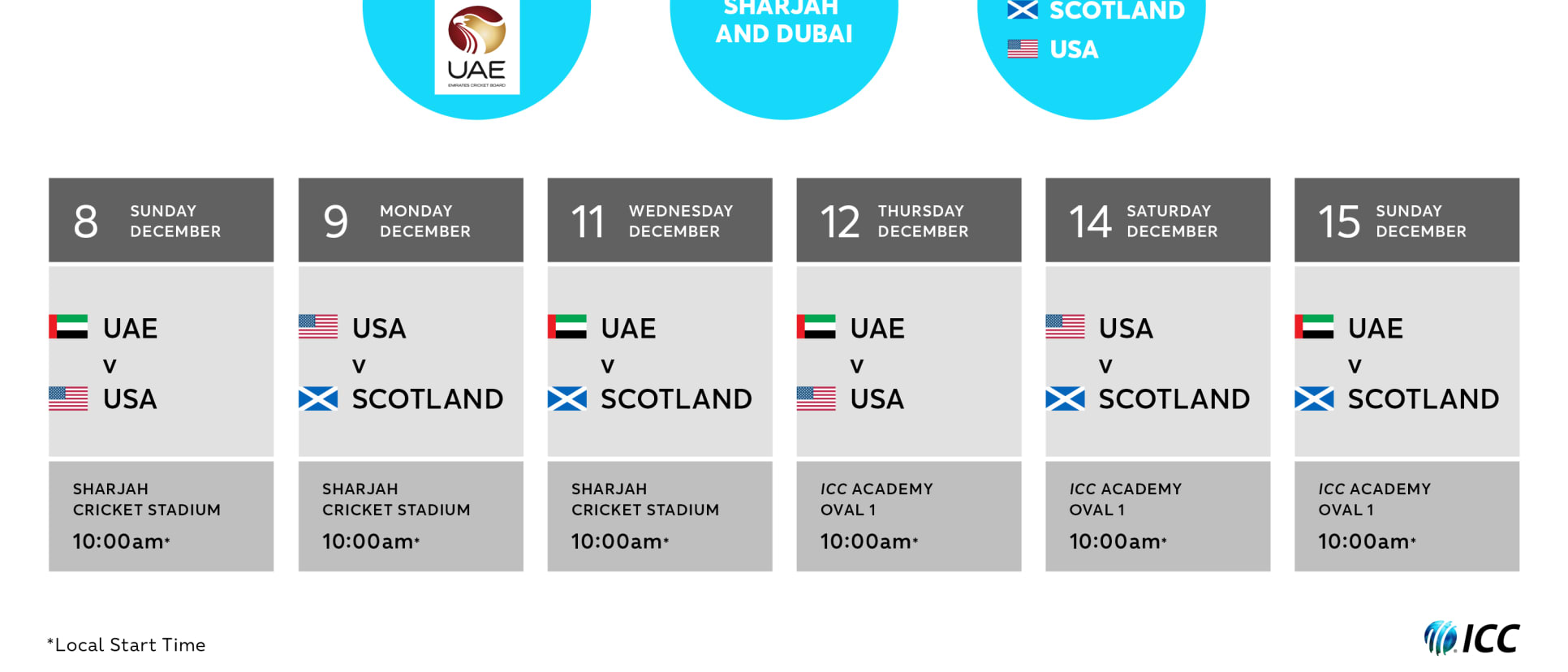 Road to CWC – League 2 schedule