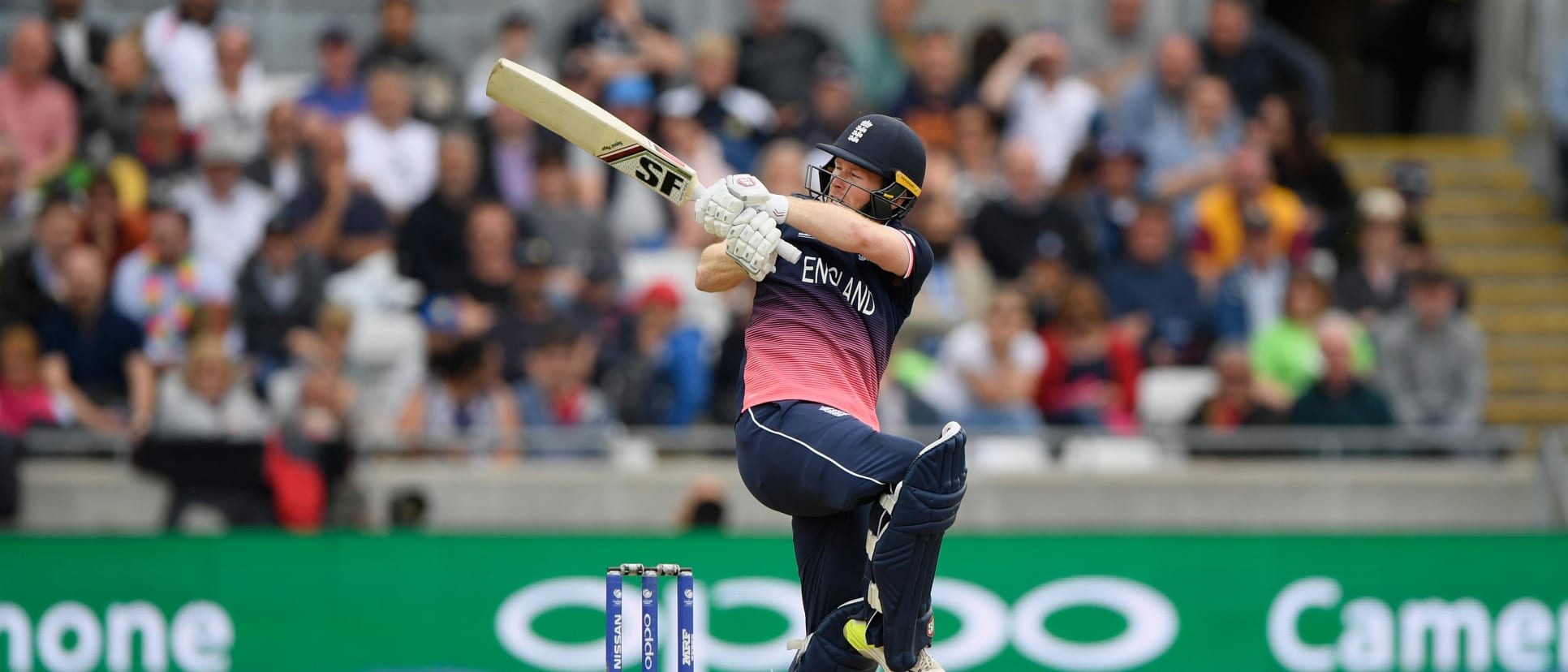 After resumption, Eoin Morgan played positively to put pressure back on Australia, getting past a cracking half-century in the process.