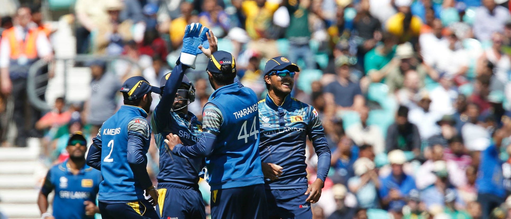 Sri Lanka team celebrating