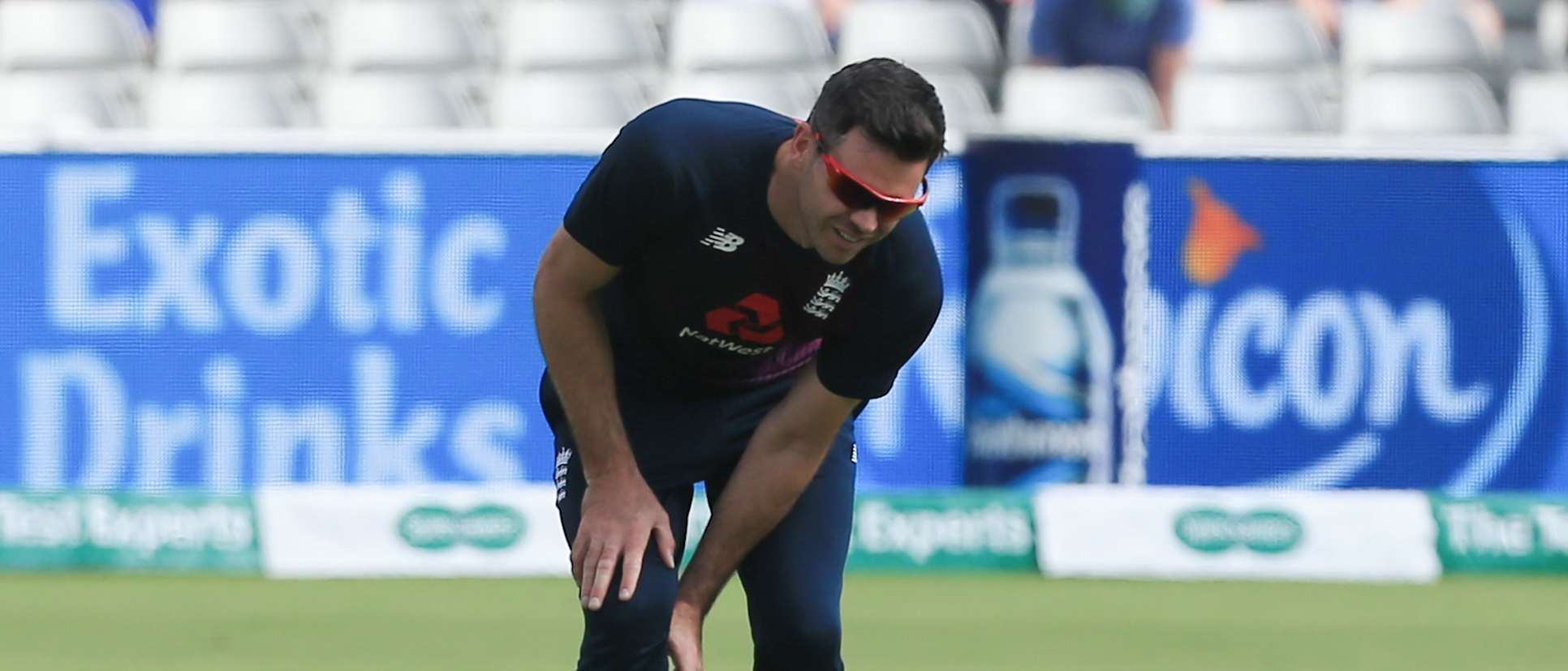Anderson tested his calf in a light training session