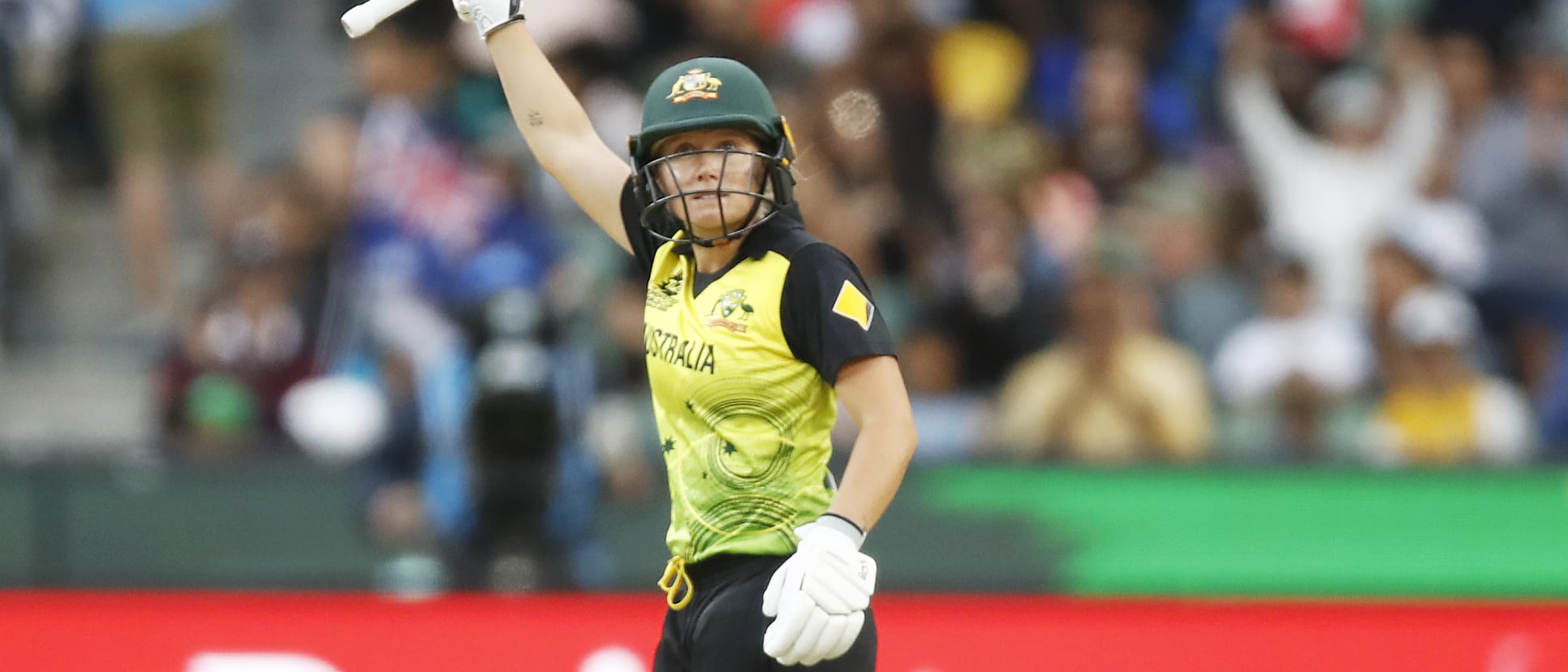 Alyssa Healy of Australia bats during the ICC Women's T20 Cricket World Cup Final match between India and Australia at the Melbourne Cricket Ground on March 08, 2020 in Melbourne, Australia.