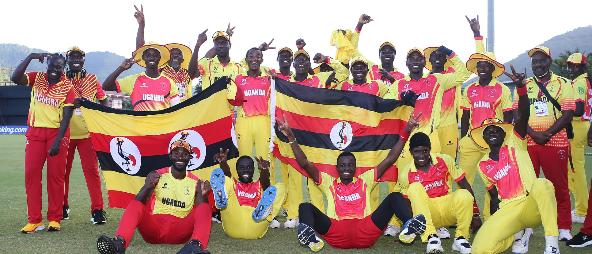 Uganda team celebrate victory