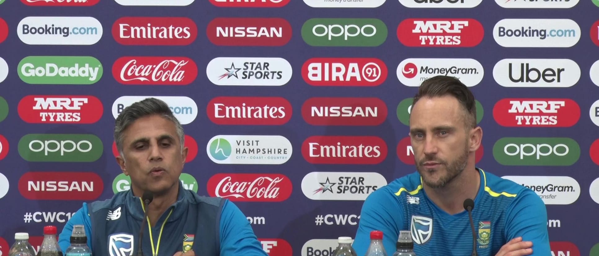 South-Africa-captain-Faf-du-Plessis-and-South-Africa Manager-Dr.-Mohammed-Moosajee-Pre-Match-PC-04JUN19_Moment