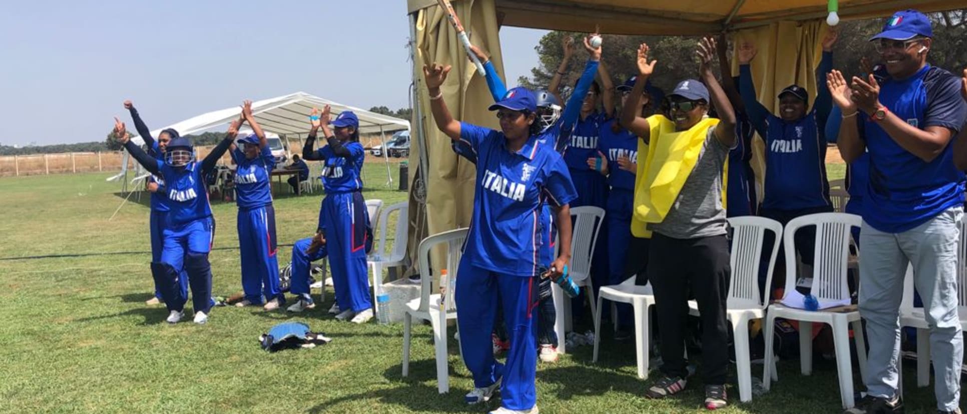 Italy won their first-ever official women's T20I by sealing an eight-wicket win over Austria. (Photo credit: Federazione Cricket)