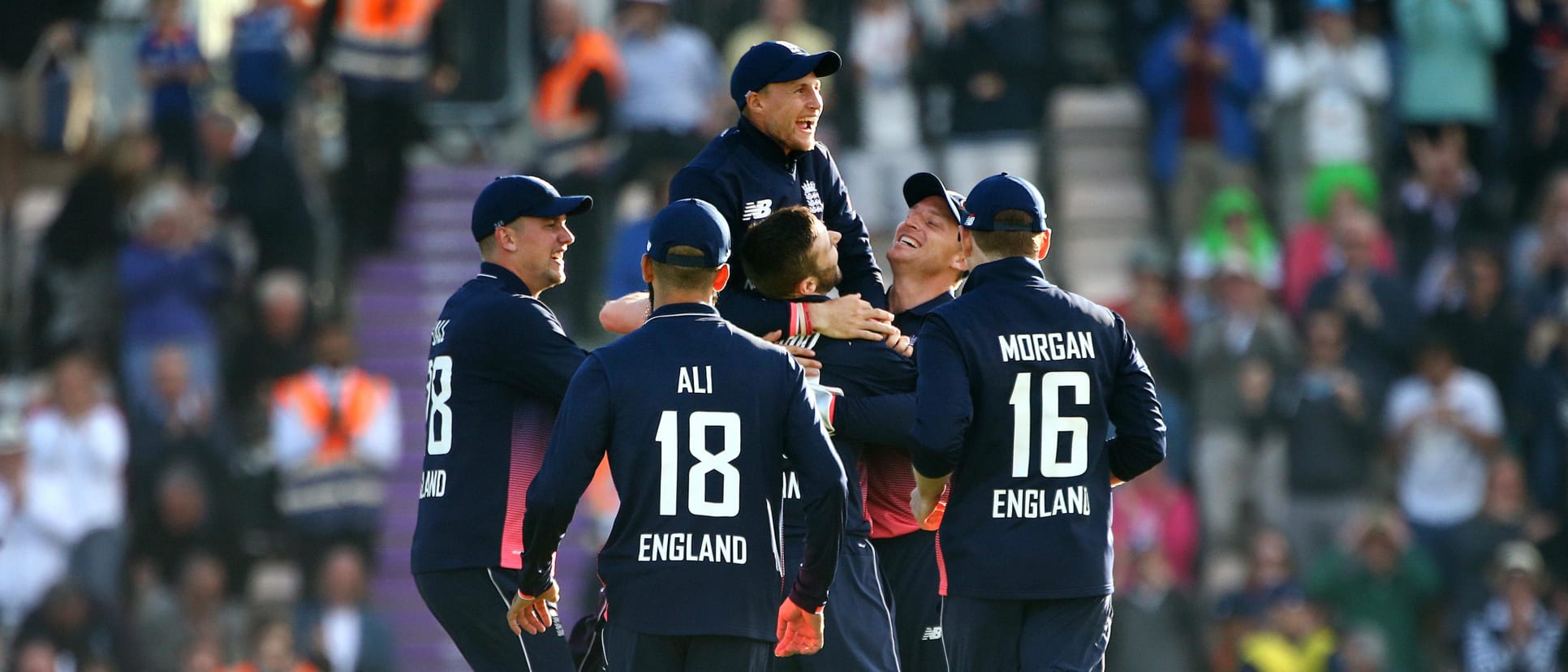 England Team celebrating