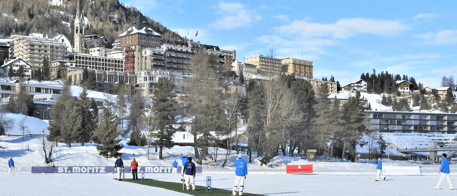 Switzerland - cricket with a view.