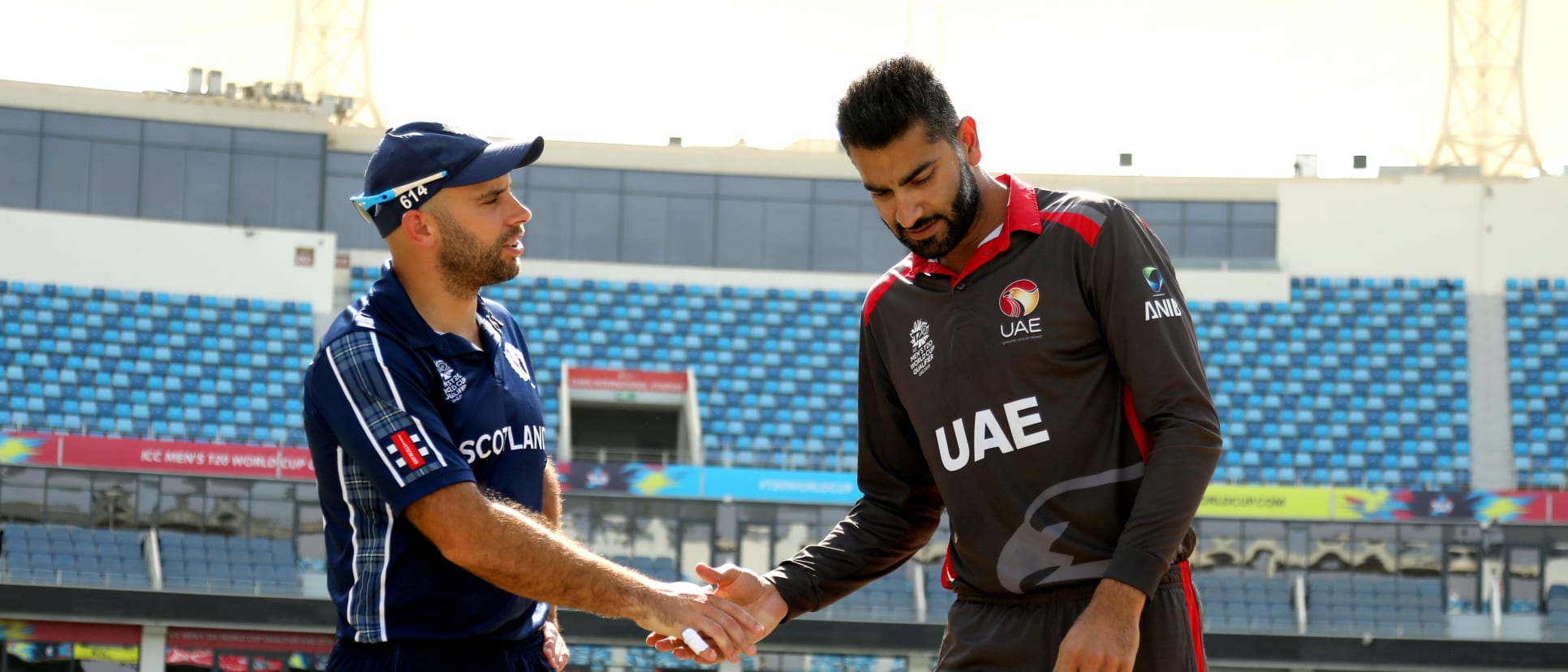 Scotland Captain Kyle Coetzer & UAE Captain Ahmed Raza