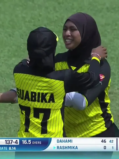 Rashmika Sewwandi with a Batting vs Malaysia Women Under-19