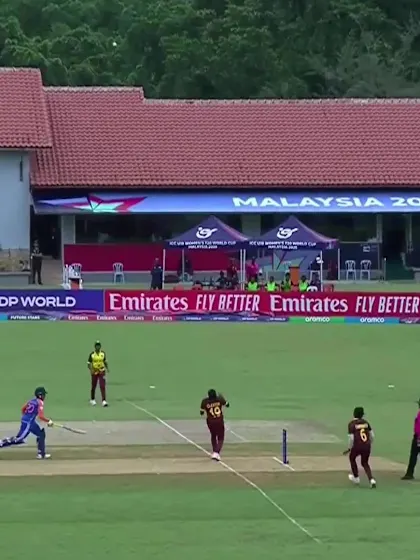 Gongadi Trisha with a Batting vs West Indies Women Under-19