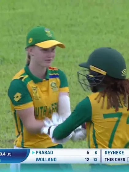 Rose Prasad with a Batting vs South Africa Women Under-19