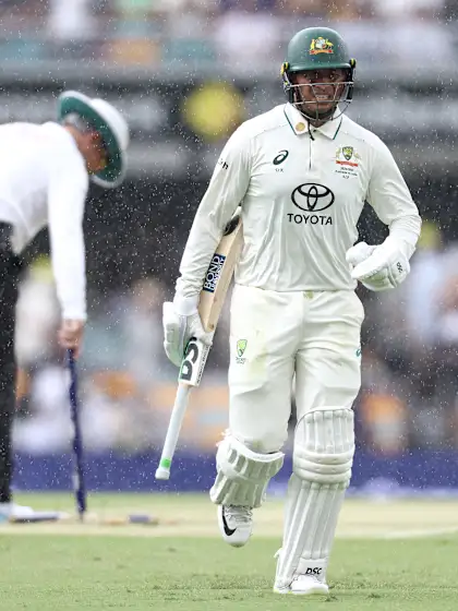 Logo of Day 1, Report: Rain plays spoilsport at the Gabba