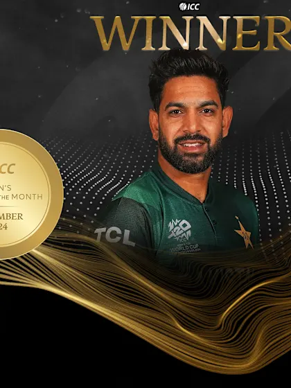 Haris and Wyatt-Hodge crowned ICC Players of the Month for November