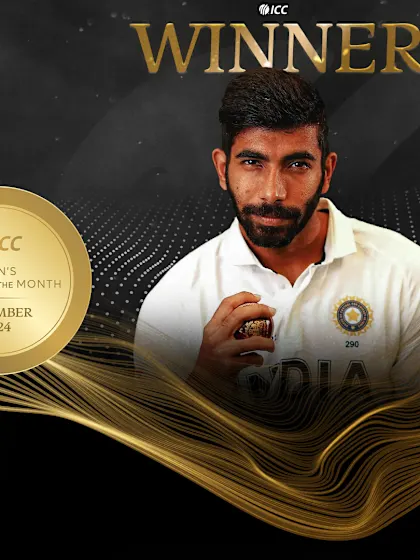 Logo of Bumrah and Sutherland triumph in December Player of the Month Awards