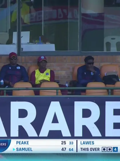 N Samuel with a Four vs. West Indies