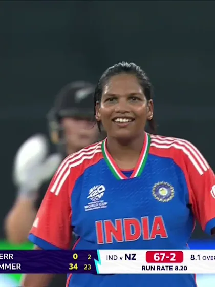Logo of Georgia Plimmer - Wicket - India vs New Zealand