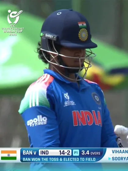 Vaibhav Sooryavanshi with a Four vs. Bangladesh