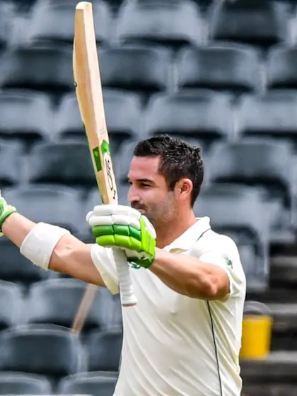 Elgar ton leads the way, but Karunaratne battles back