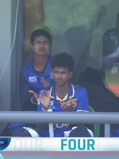 Viran Chamuditha with a Four vs. South Africa