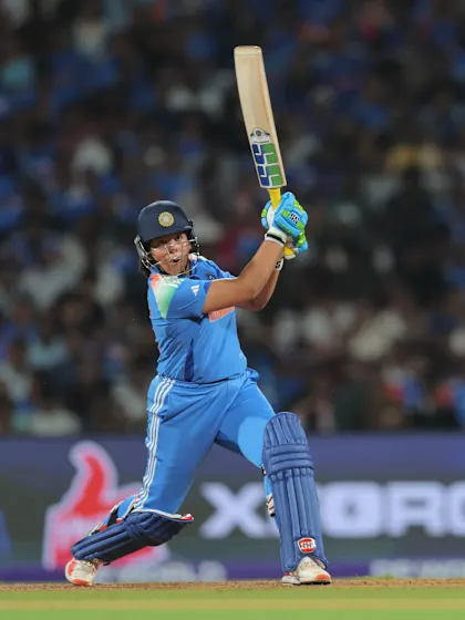 Richa clears the ropes early on in the final | CWC25