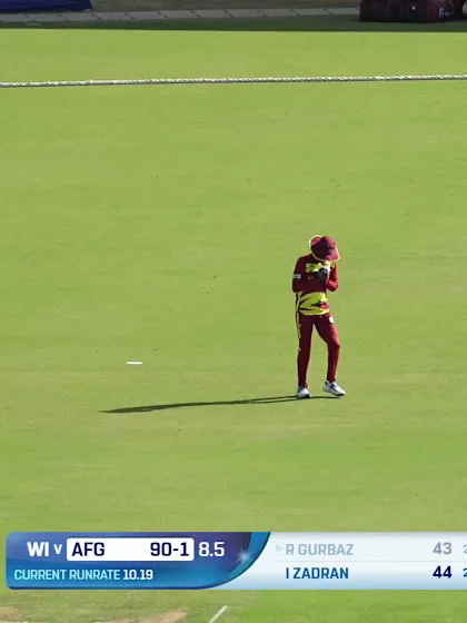 Rahmanullah Gurbaz - Wicket - Afghanistan vs West Indies