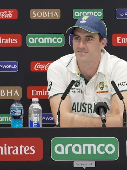 Logo of Pat Cummins- Australia WTC Final 2025, Day 4 press conference, 14 June