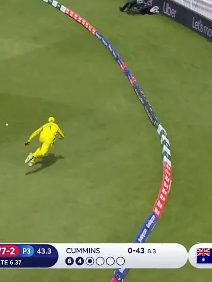 CWC19: IND v AUS - Super fielding by Usman Khawaja prevents a boundary