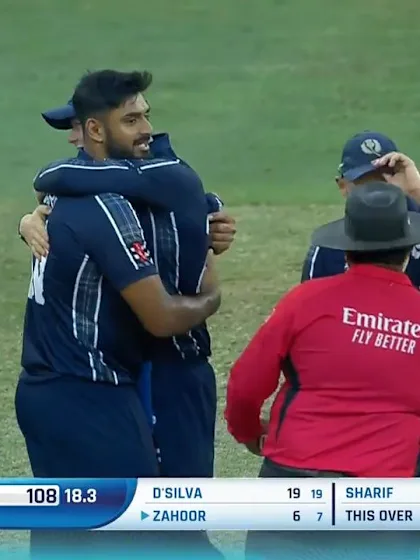 T20WCQ: UAE v SCO – Highlights of Safyaan Sharif's 3/21