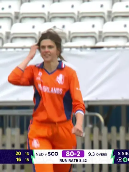 Sarah Bryce - Wicket - Netherlands vs Scotland