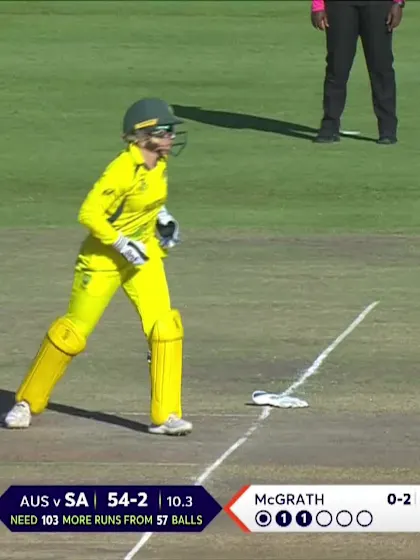 Logo of Sune Luus - Wicket - Australia vs South Africa